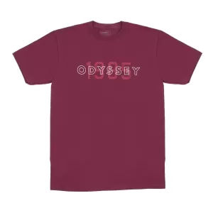 ODYSSEY OVERLAP TEE Burgundy