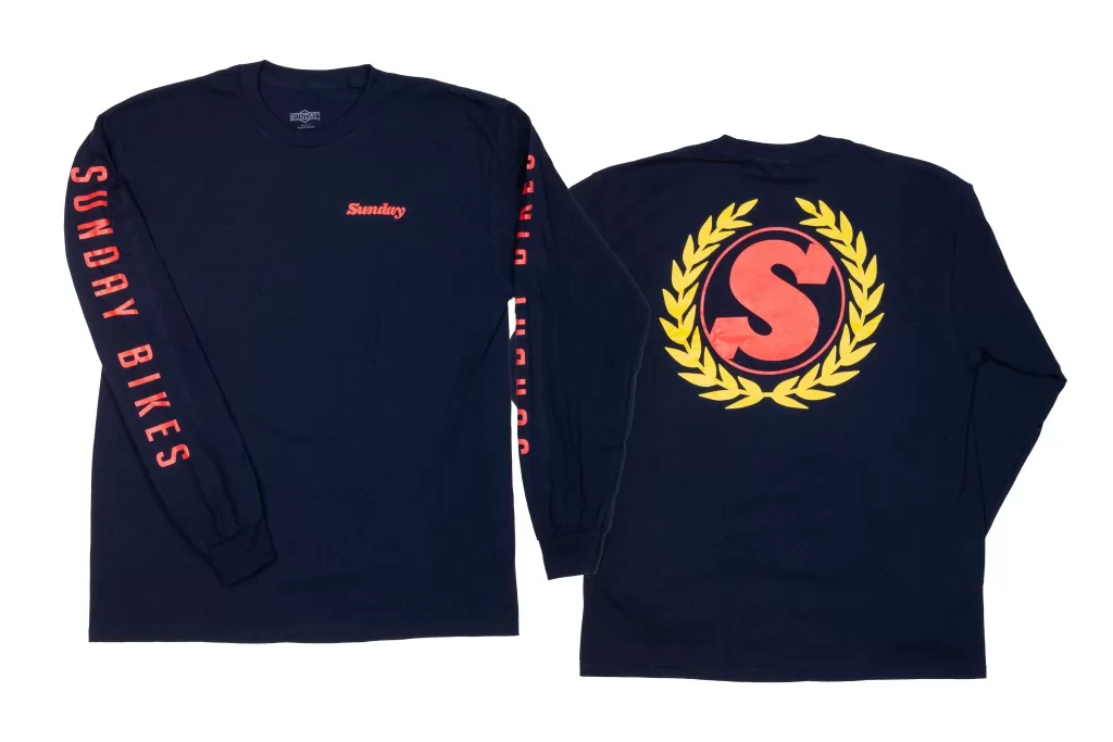 Winner's Wreath Long Sleeve Navy With Red/Yello Ink L